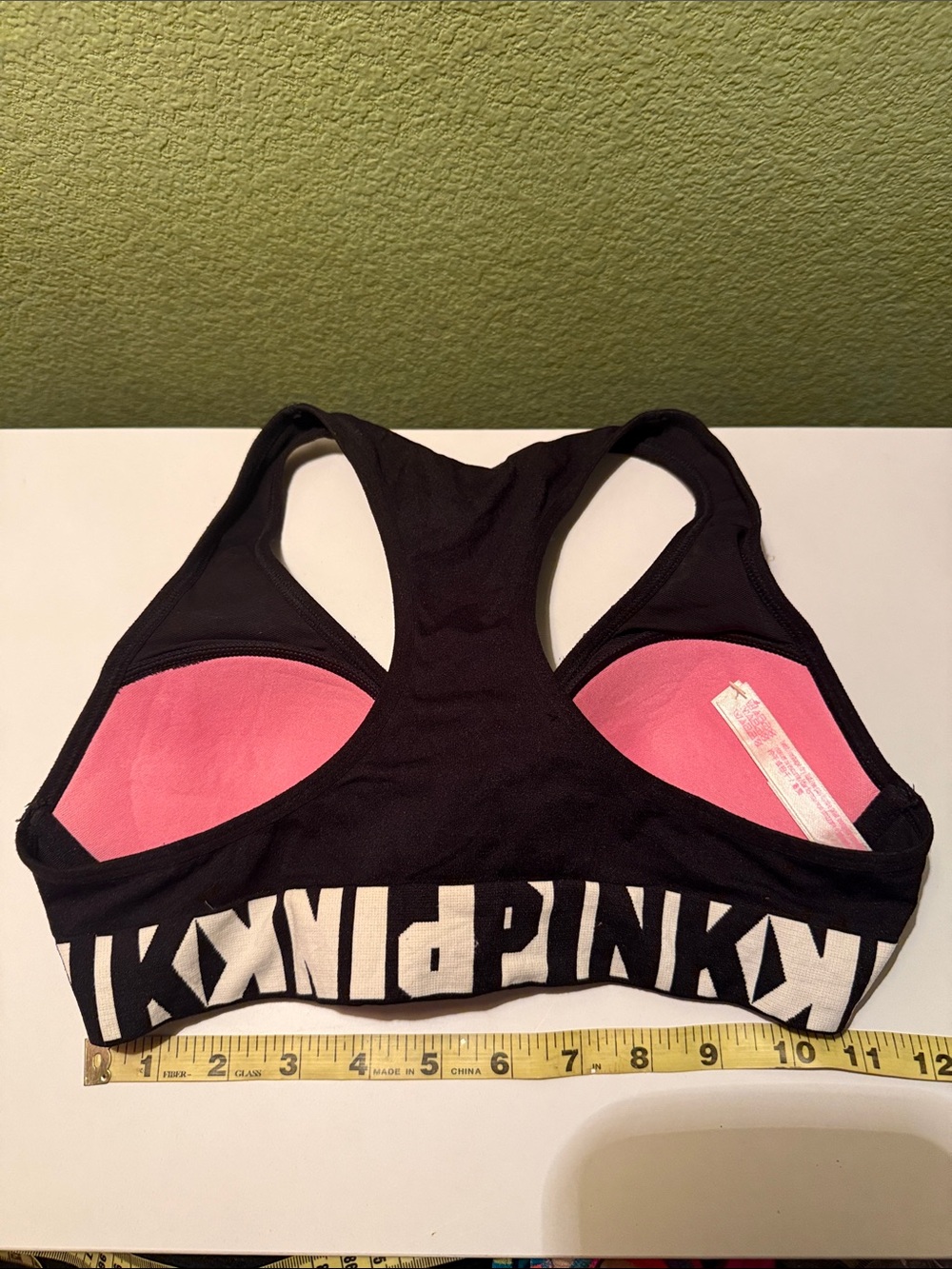 PINK Victoria's Secret Black Sports Bra with Front closure